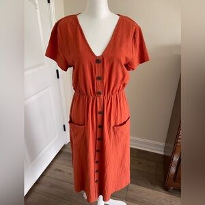 Angashion Small Orange Dress